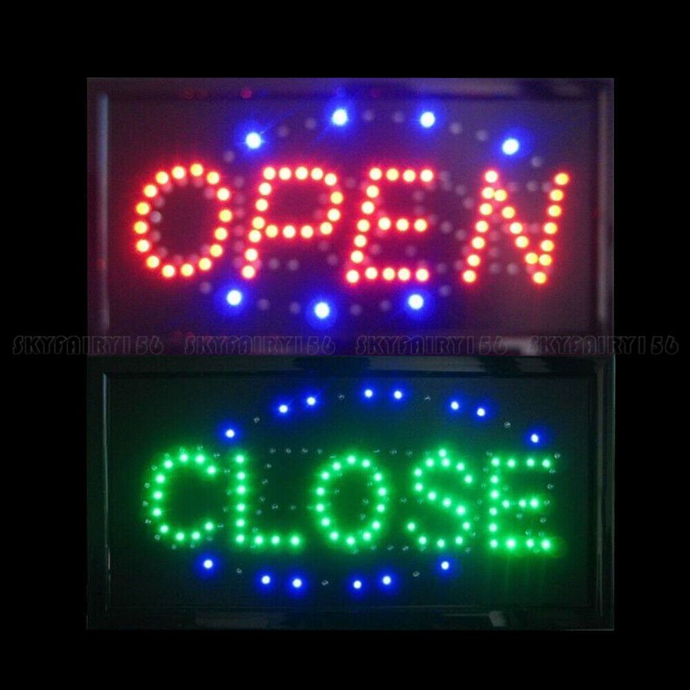 Large LED Open Sign Neon Light Bright Restaurant Bar Store Shop Hotel Business