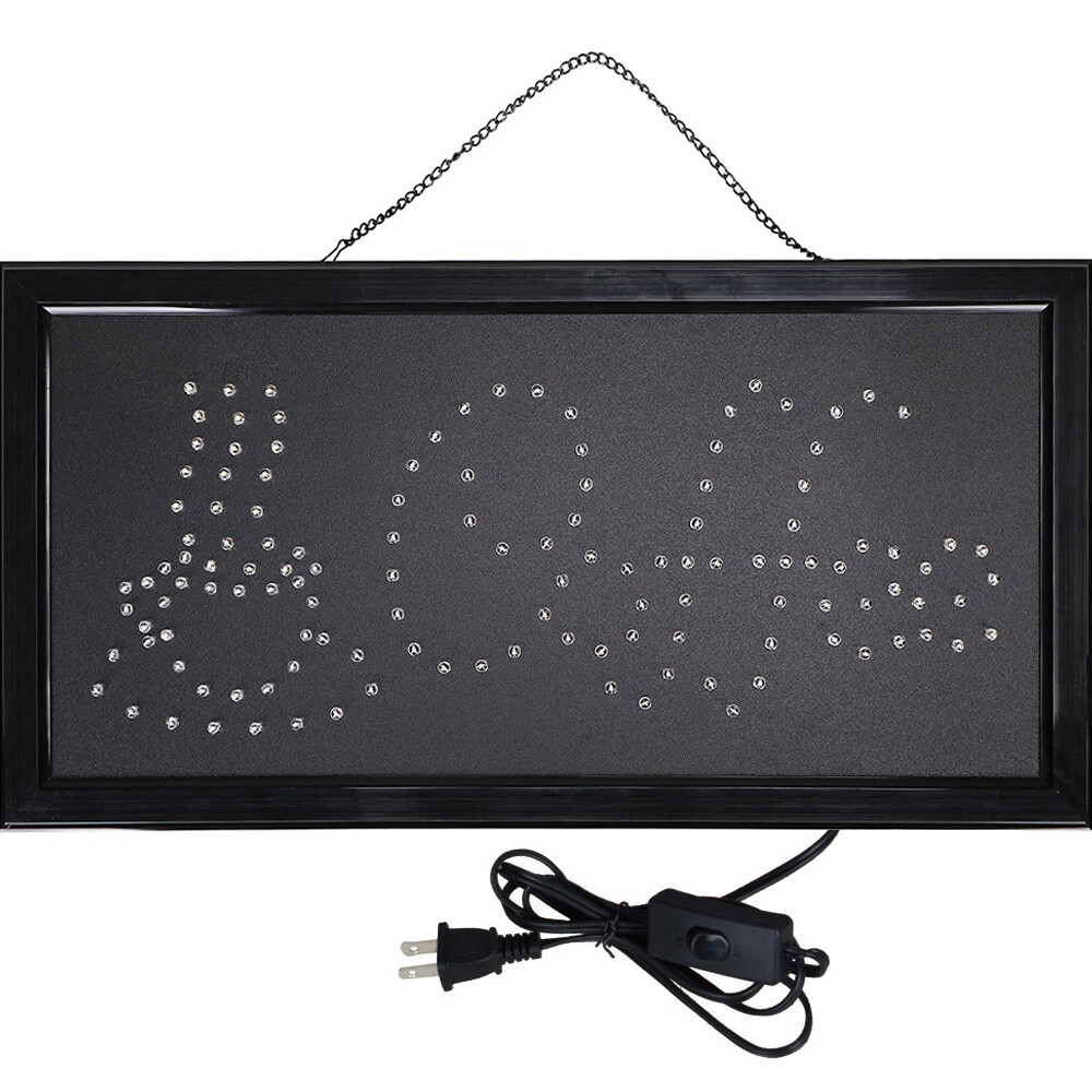 Large 19″x10″ Bright LED Neon Coffee Business Sign with Motion Animation Square
