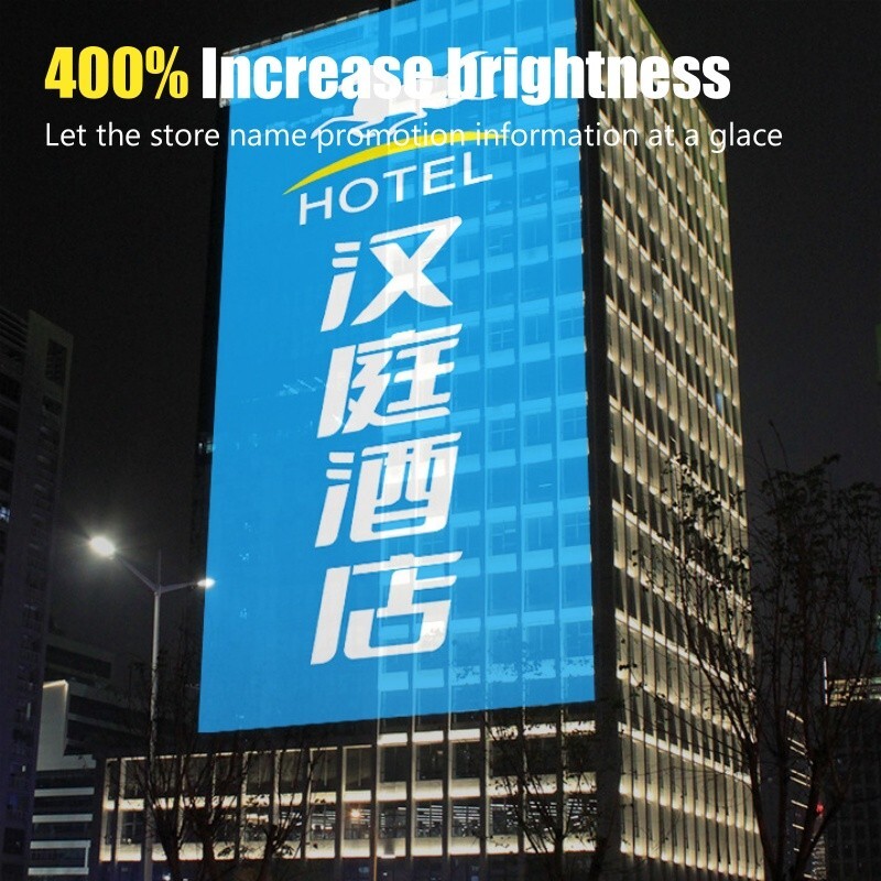 Outdoor 600W IP67 LED Gobo Projector Advertising Logo Light Rotating Glass Gobos