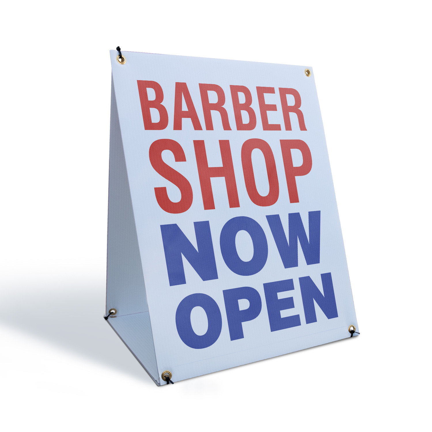 Barber Shop Now Open A-Frame Sidewalk Sign Salon Grand Opening Walk Ins Now
