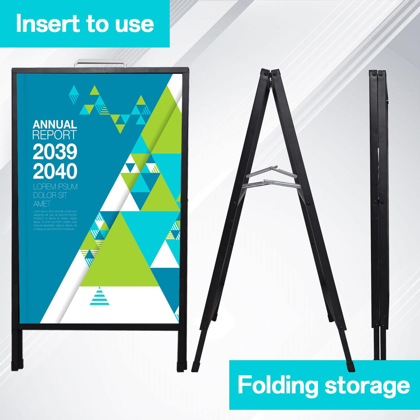 A Frame Sidewalk Sign, Heavy Duty Sandwich Board Signs 24×36 in