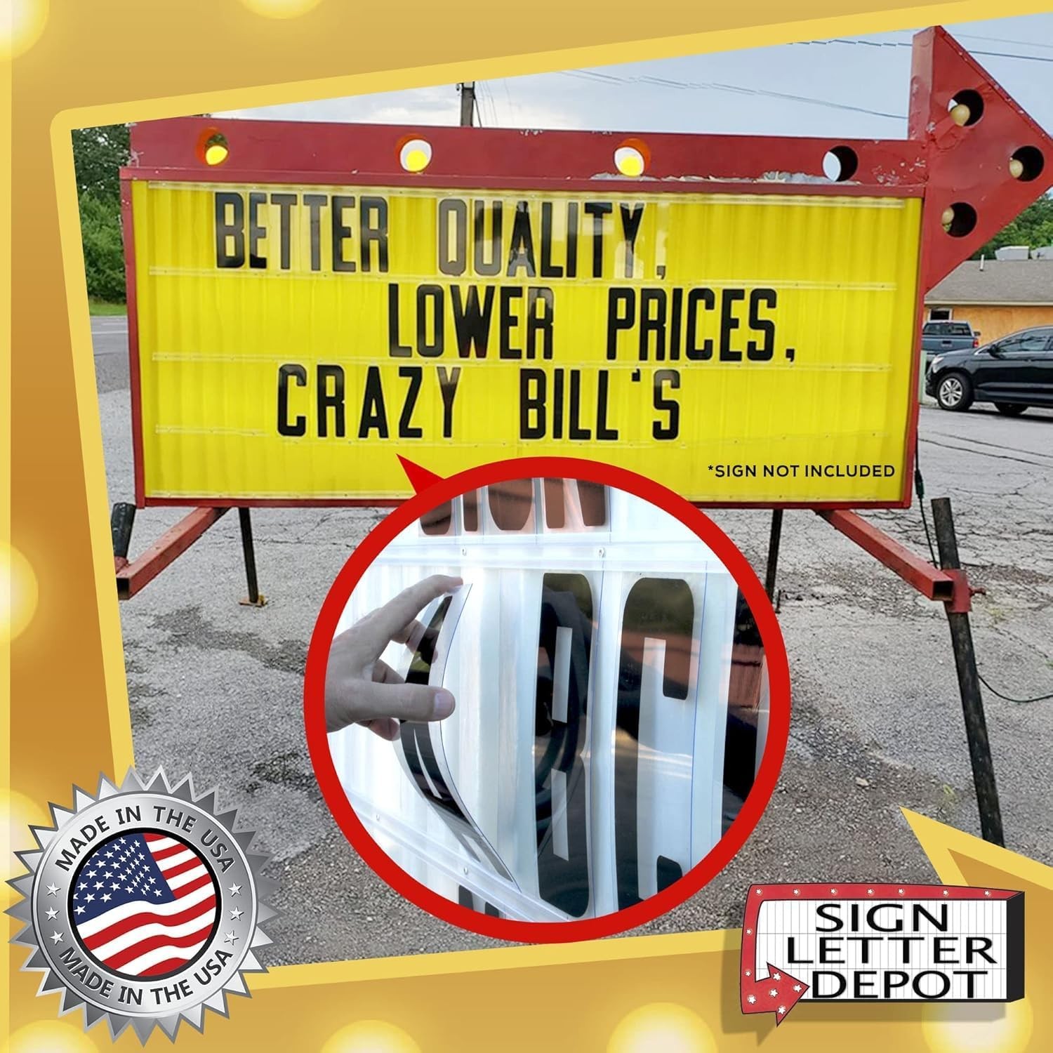 300 Pcs Marquee Sign Letters Flexible Plastic Letters on Flexible Panel 8″ & 9″