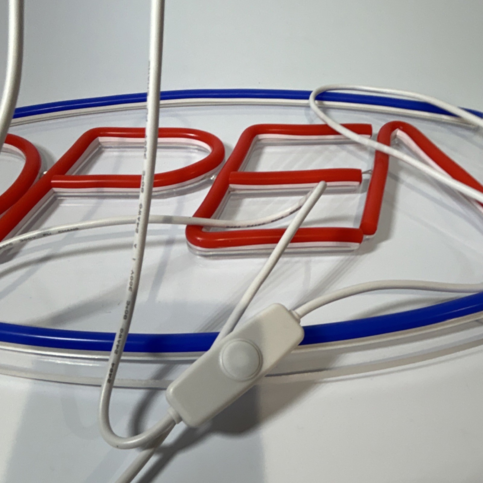 LED OPEN Illuminated Wall Mounted Multi-Color Retail Frame Sign Plastic