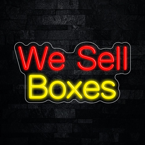 We Sell Boxes LED Neon Sign 19″L x 10″H #33555