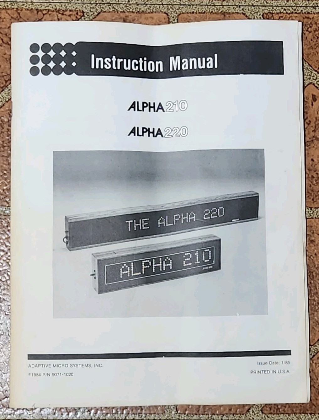 Vintage Nice Cond 1984 AMS Alpha 210 Programmable Digital Sign Original Box