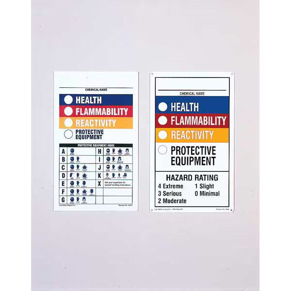 Accuform Chemical Label, Vinyl, 7 in W, 10 in H ZFD844VS Accuform ZFD844VS