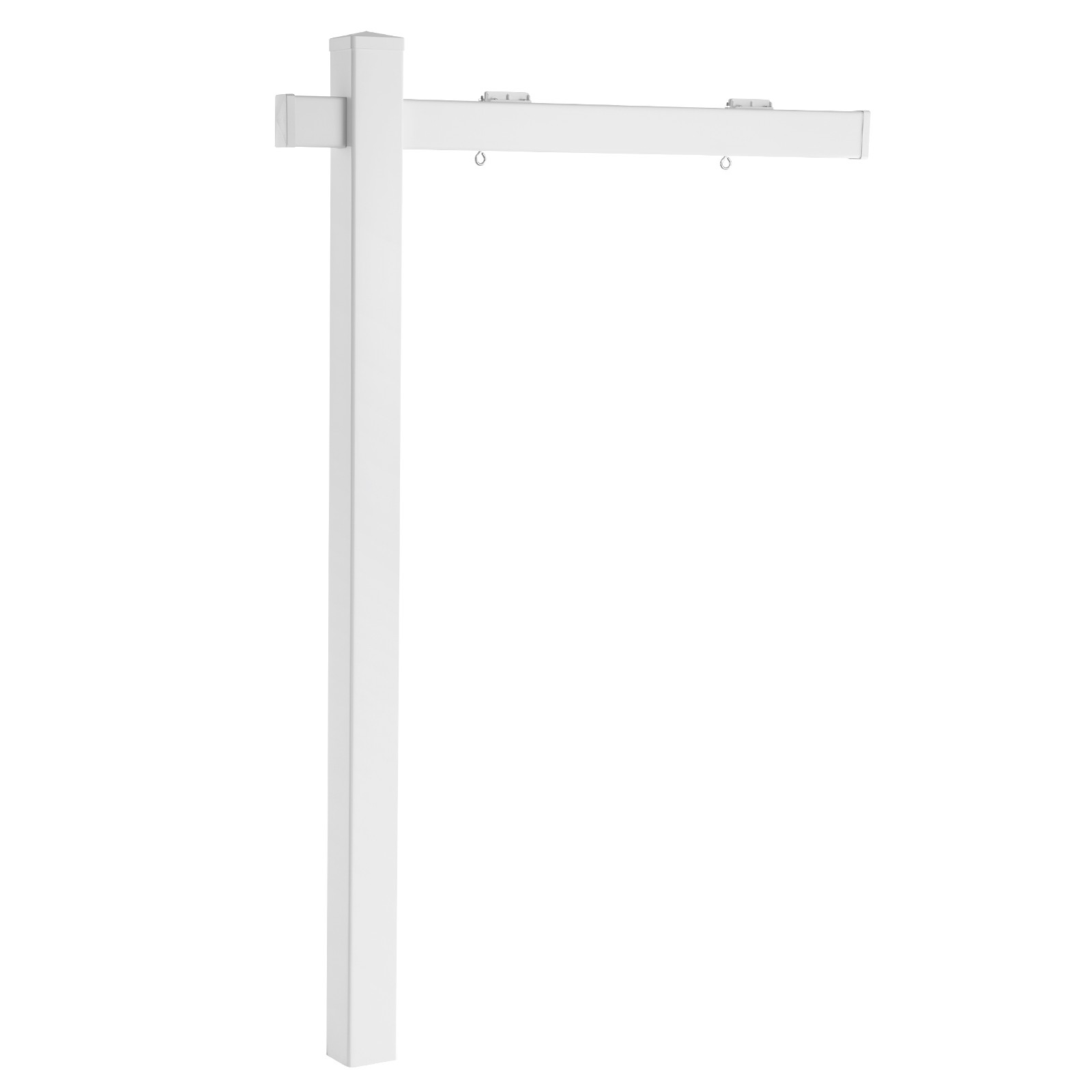 Uimoso 6′ UPVC Real Estate Sign Post Open House Yard Home for Sale White W/Stake