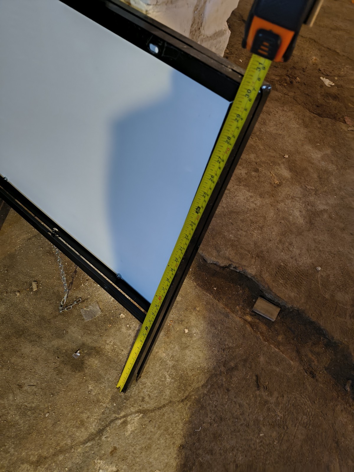 Metal A-Frame Sidewalk Sign Holder Stand 24″x36″ Double-Sided, Heavy-Duty