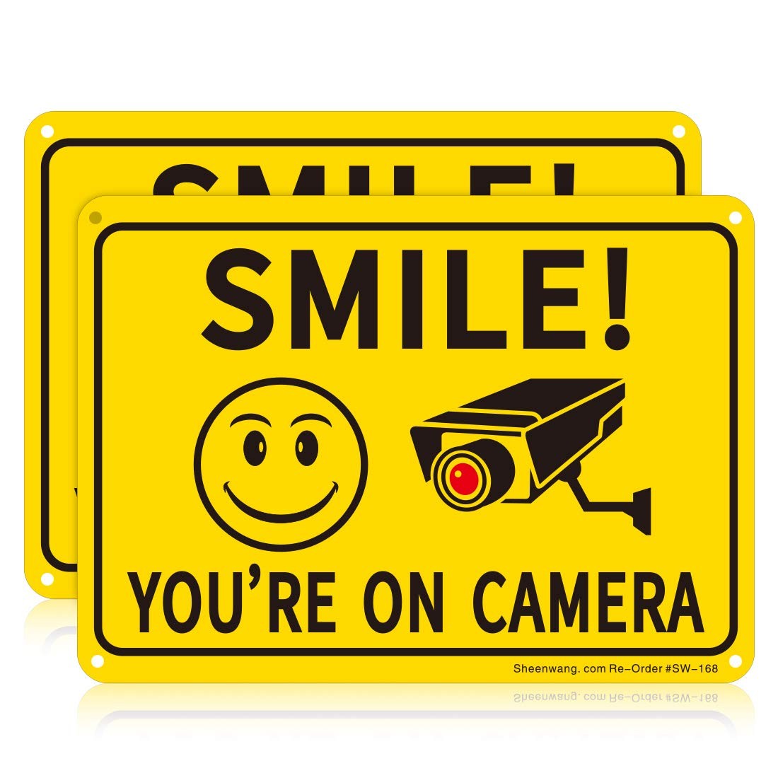 2 Pack Camera Sign Outdoor Aluminum CCTV Security Surveillance Home Business Dri