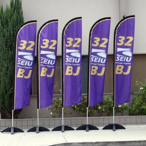 15′ Regular Print Custom Swooper Advertising Flag Feather Banner + Pole & Spike