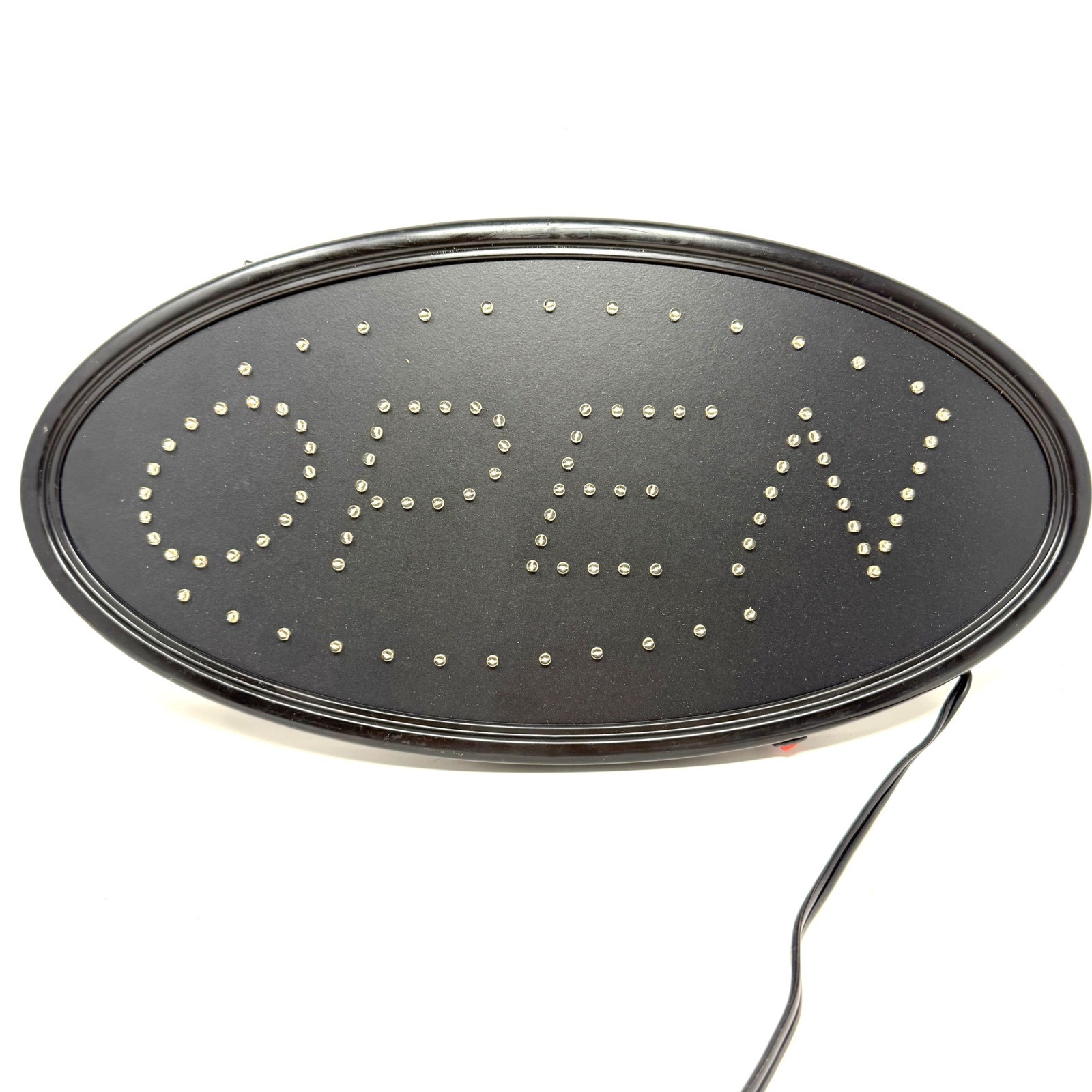 Animated LED Open Sign Oval Blue Red Flashing Business Storefront 25x48cm AC