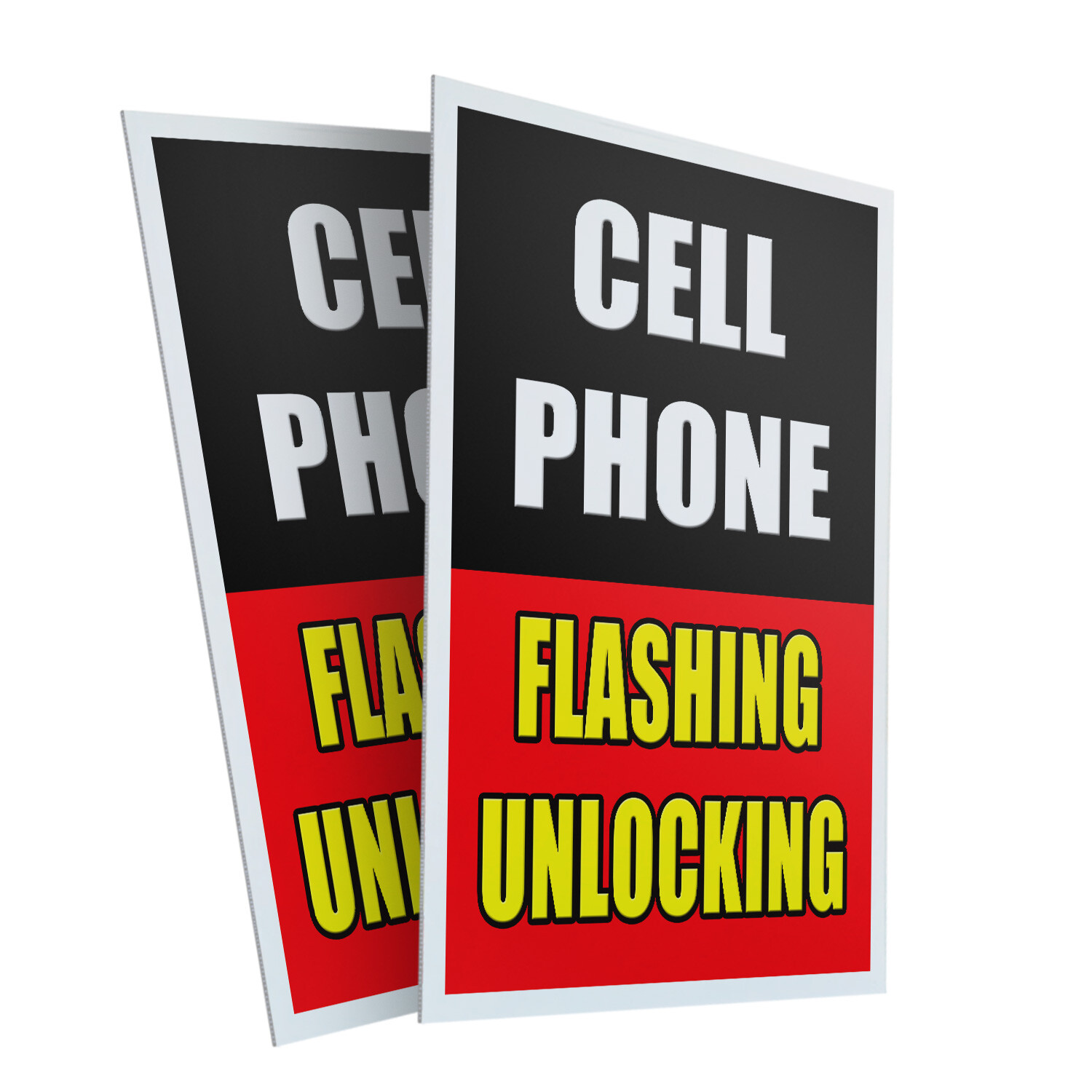 A-frame Sidewalk Cell Phone Flashing Unlocking 24″ x 36″ Double Sided A-Frame Si