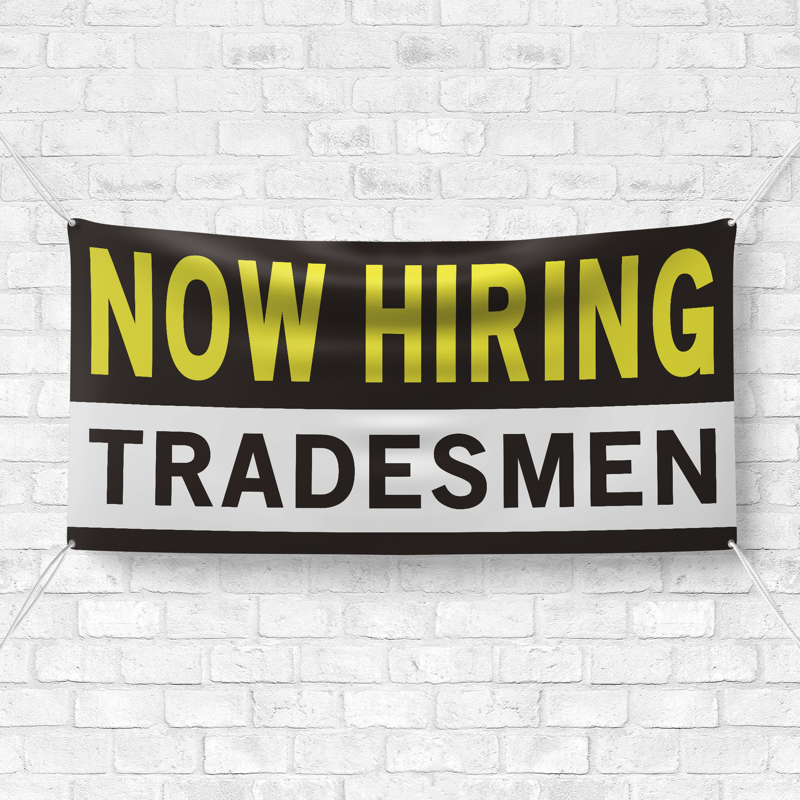 Now Hiring Tradesmen 13 oz Heavy Duty Vinyl Banner Jobs Available Tradesperson
