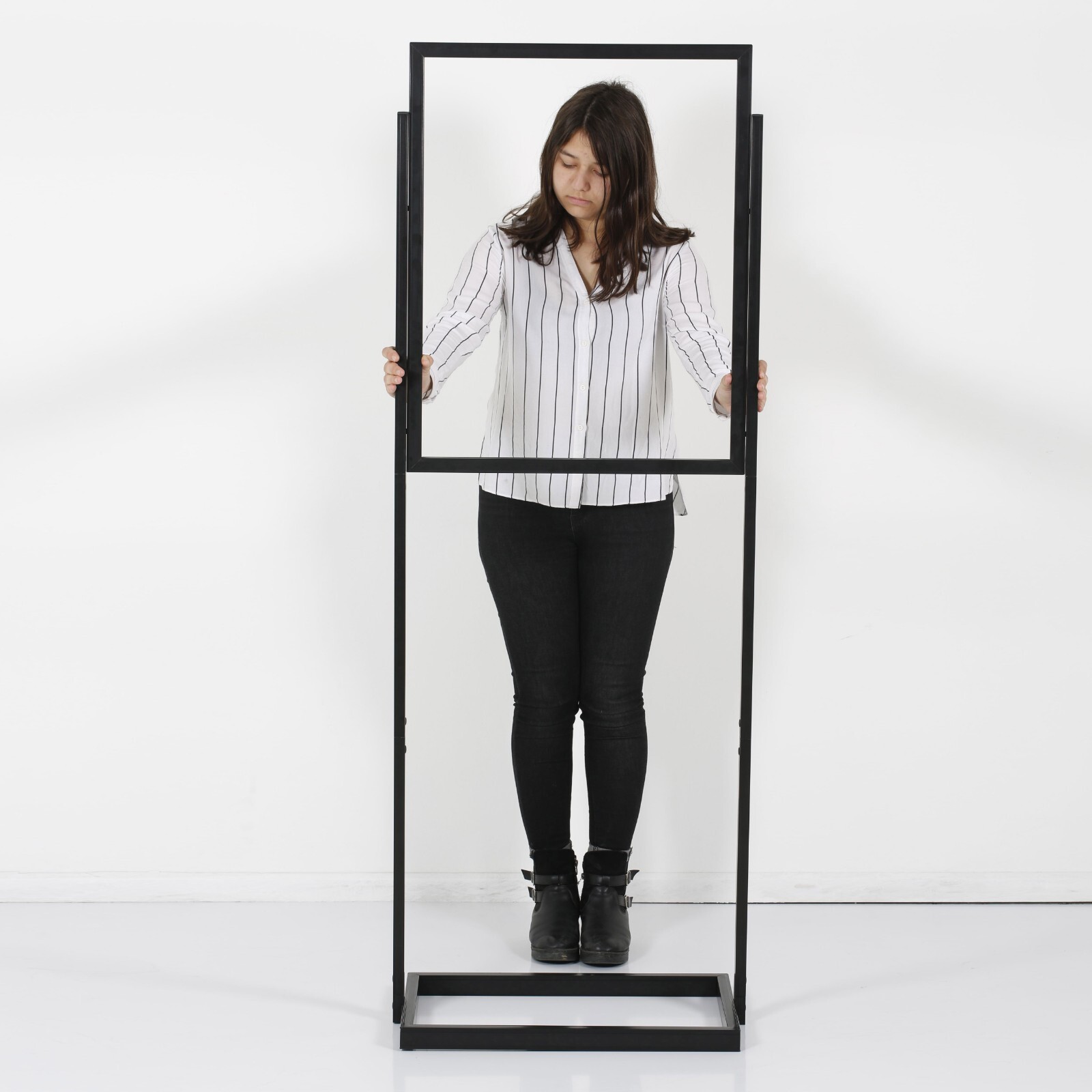 Metal Eco Info Board Double Sided Black 24X36 Slide-In Poster Holder Aluminum