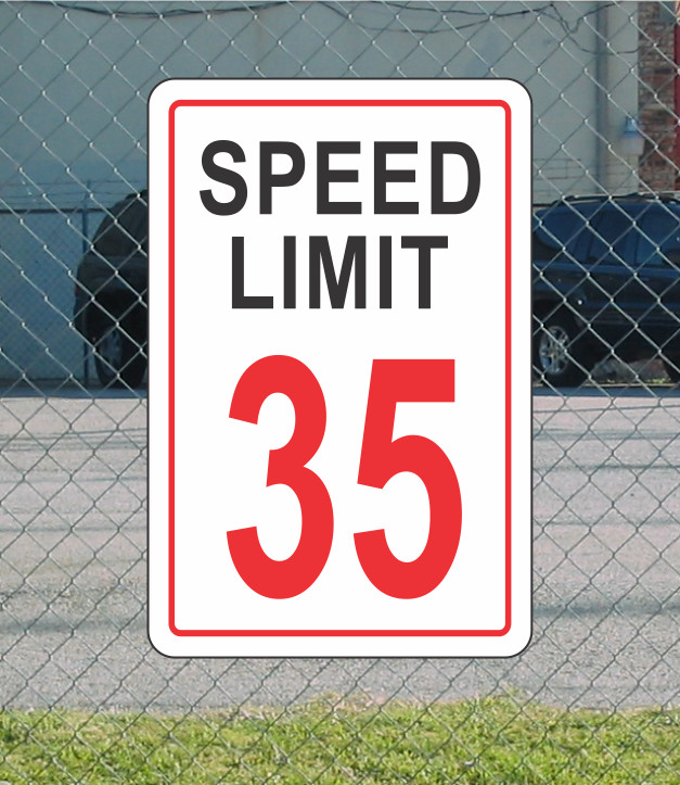 RED Speed Limit 35 Metal Sign for Street Road Highway Parking Lot 12″x18″ mph