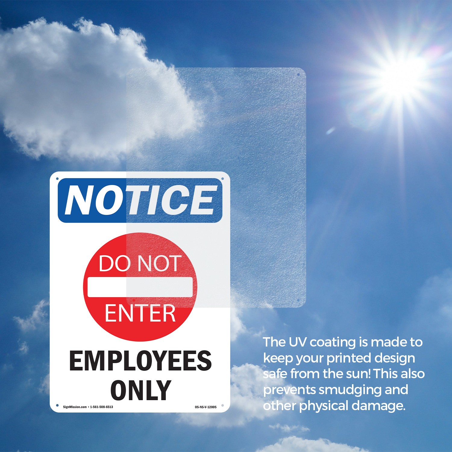 Employees Only OSHA Notice Sign Metal, Plastic, Or Decal – 5 or 10 Pack