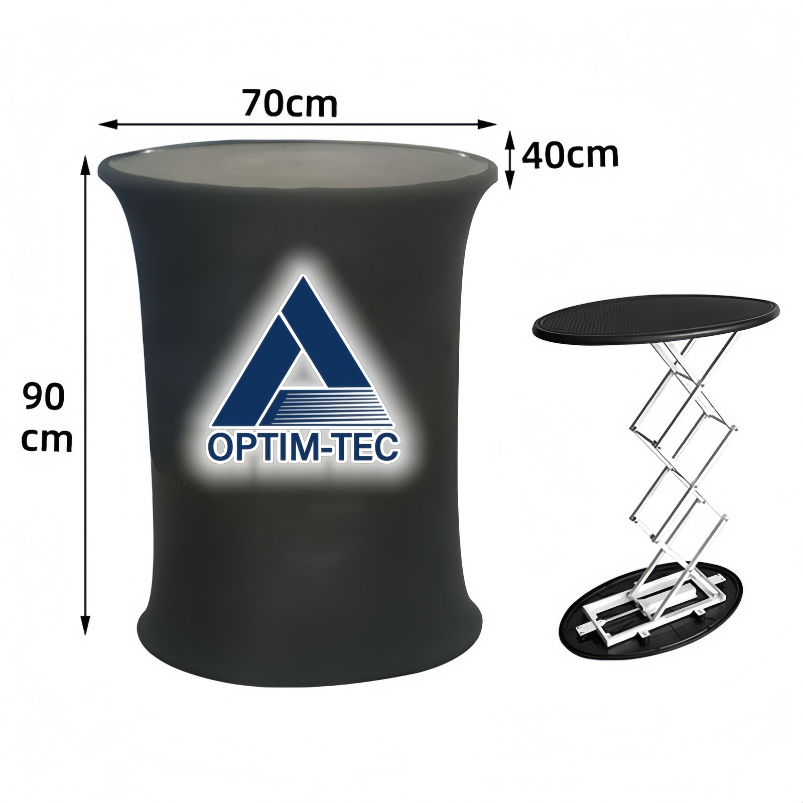 Rectangular Auto-Folding Hydraulic Pop-Up Counter – Self-Deploying Display Frame