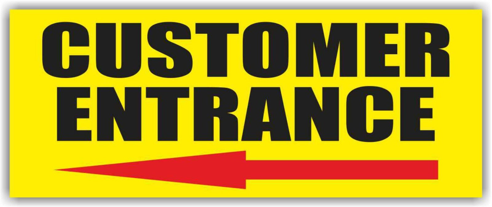 CUSTOMER ENTRANCE Advertising Banner Vinyl Mesh Sign customer employee store