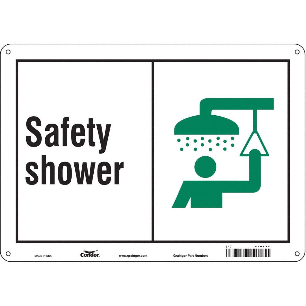 CONDOR 470Z95 Safety Sign,10 in x 14 in,Aluminum 470Z95