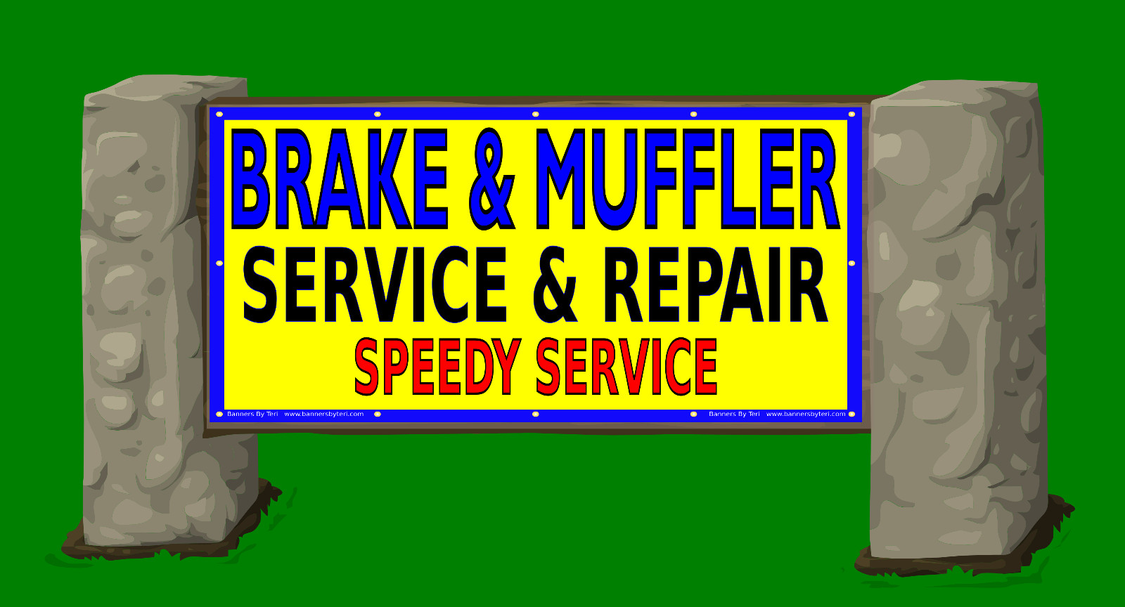 BRAKE & MUFFLER SERVICE – Vinyl Banner Signs – Fast Shipping – USA MADE -QUALITY