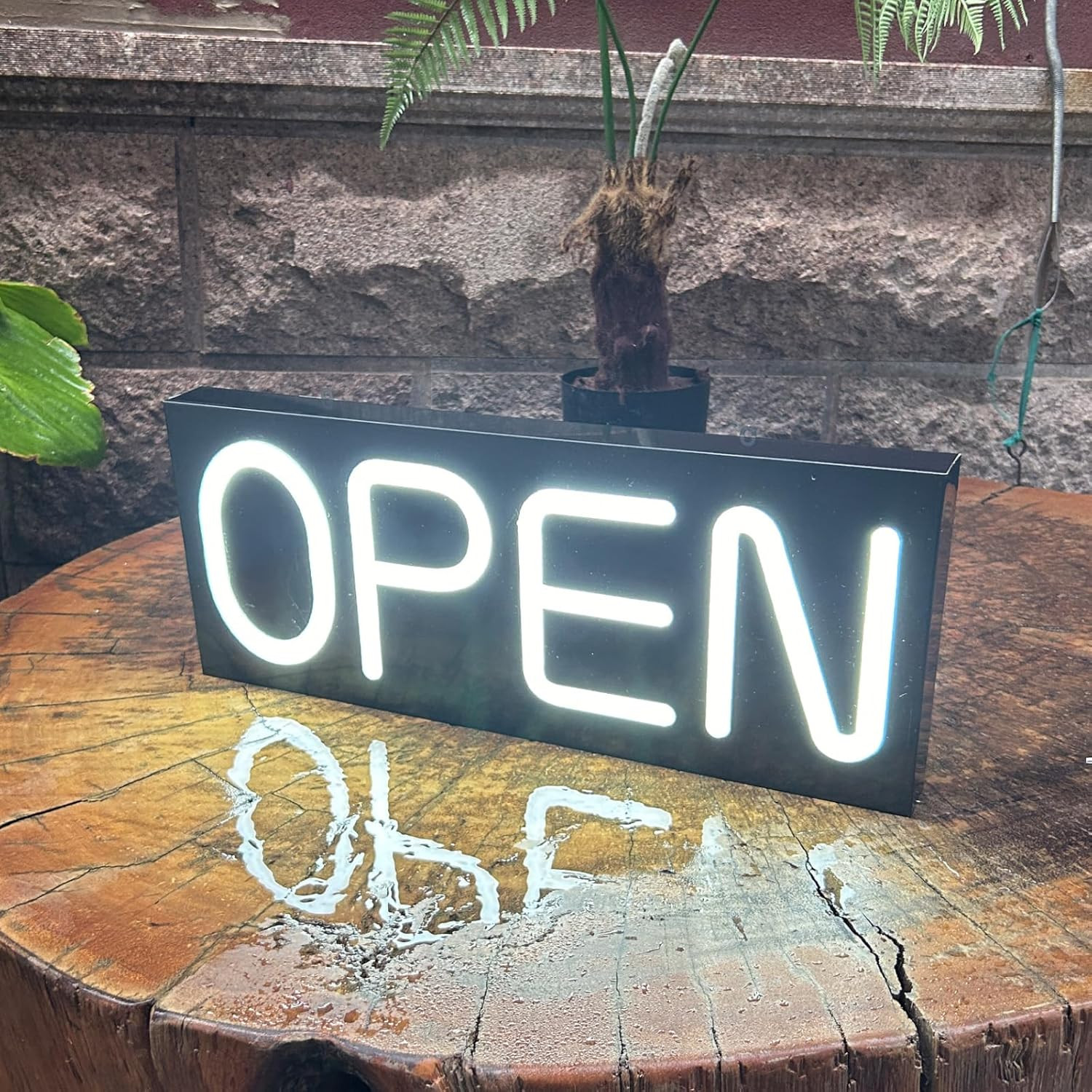 Large Waterproof LED Open Sign 19.7×8 Ultra Bright Outdoor Business Store Displa