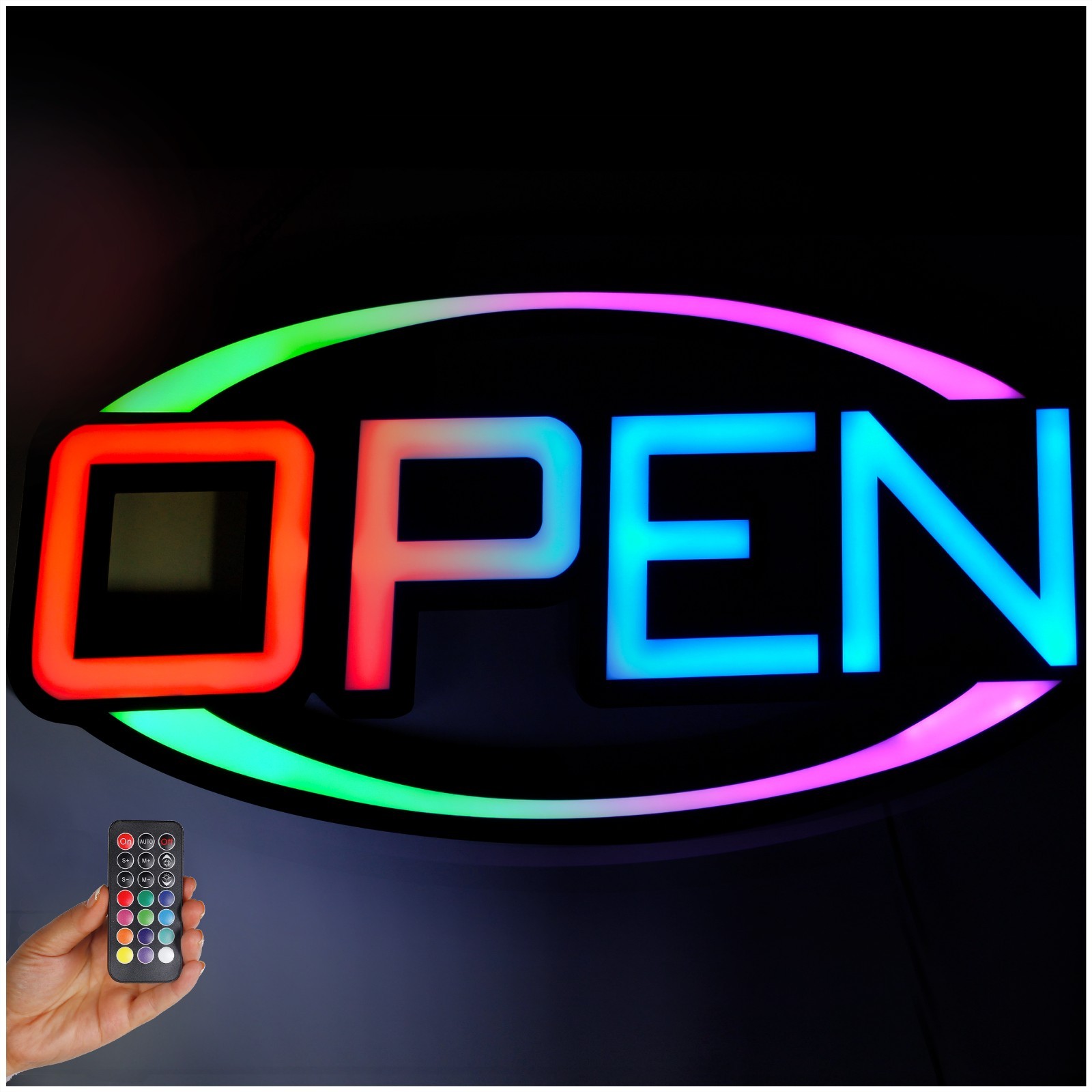 Open Sign for Business, Bright Lighted LED Neon Sign Ultra Bright RGB