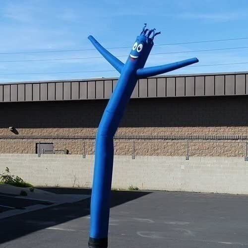 Light Blue 20ft Tall Inflatable Tube Man Air Powered Dancing Guy for Outdoors…