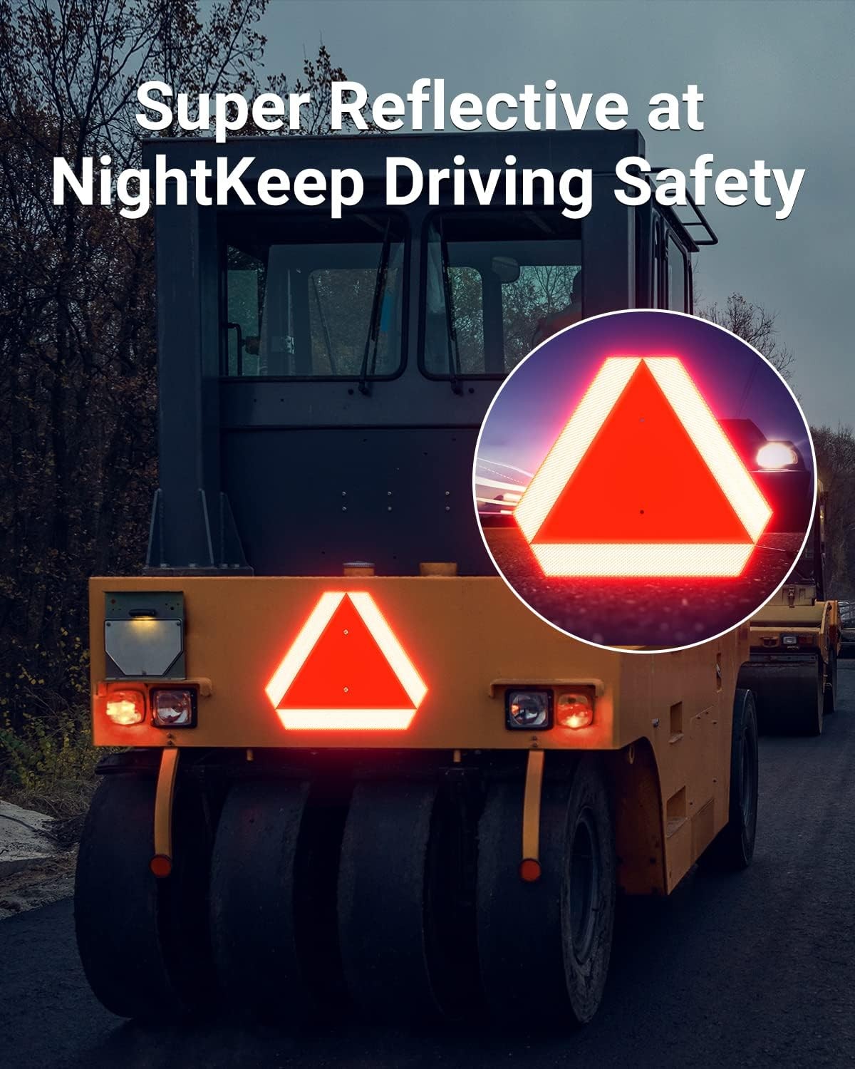 Aluminum Reflective SMV Triangle Sign Safety 14×16