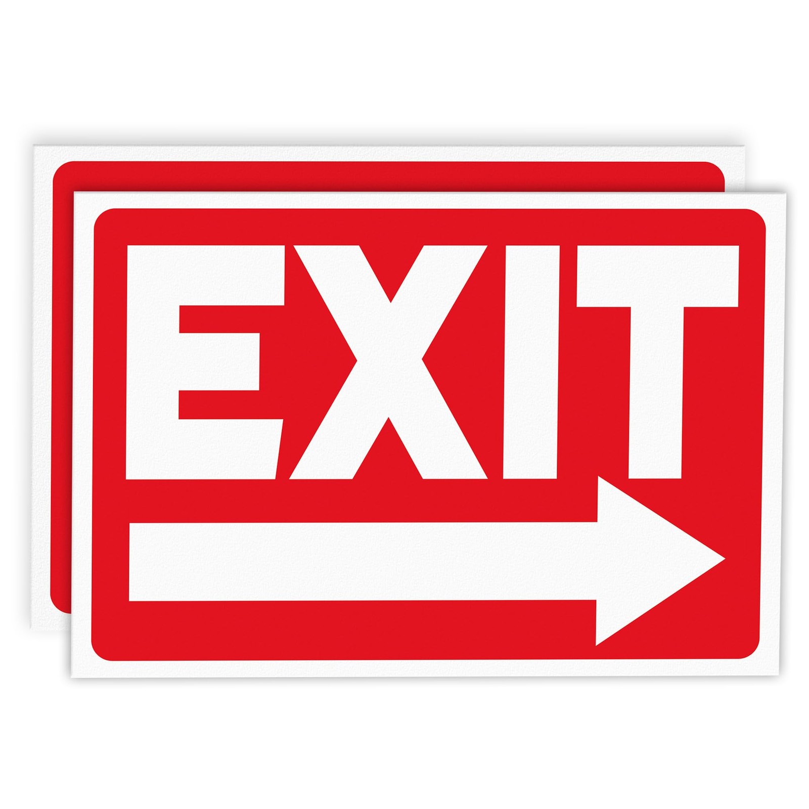 Exit Signs – 2 Pack 10×7 Inch Directional Right Arrow Signs Polystyrene Plast…