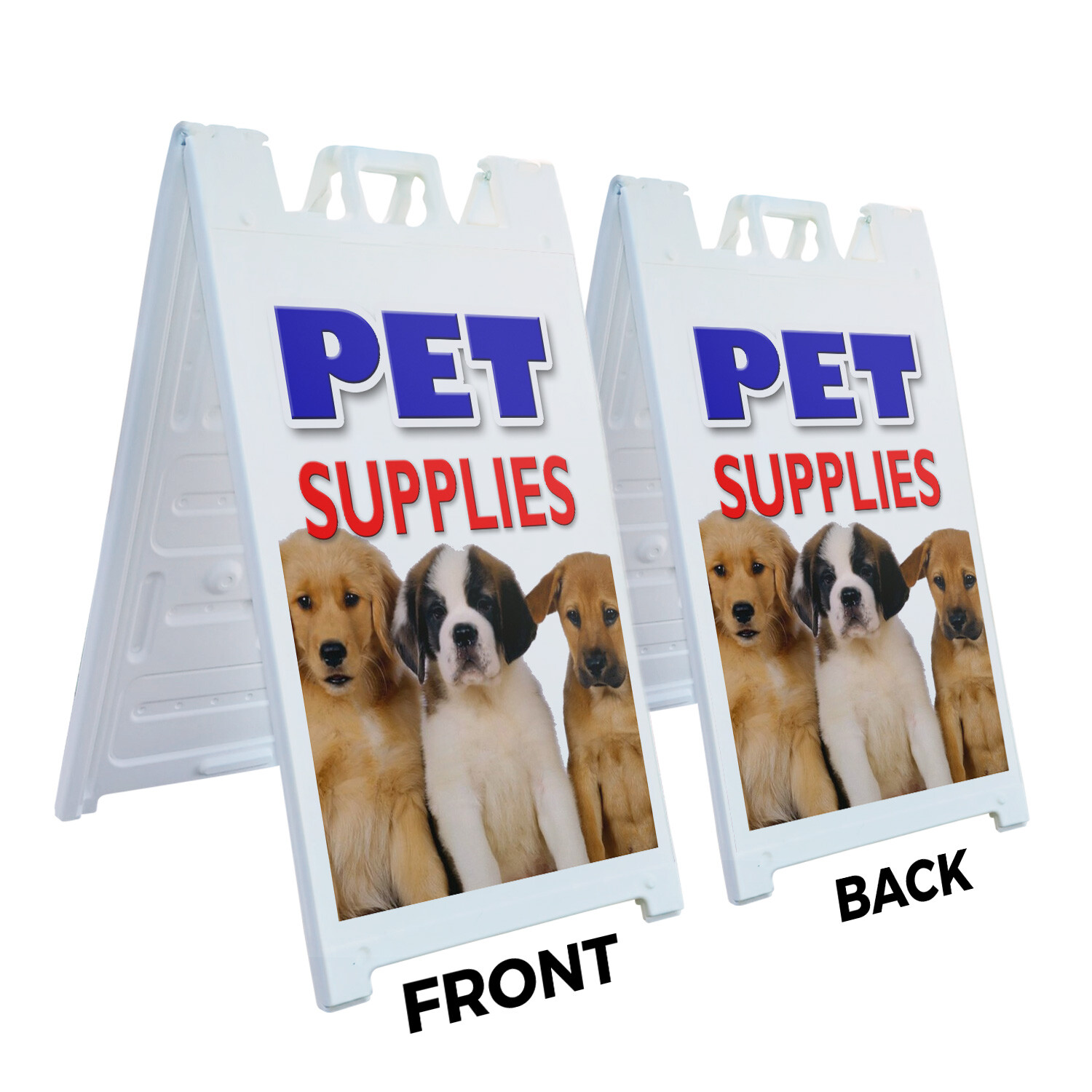 A-frame Sidewalk Pet Supplies 24″ x 36″ Double Sided A-Frame Sidewalk Sign