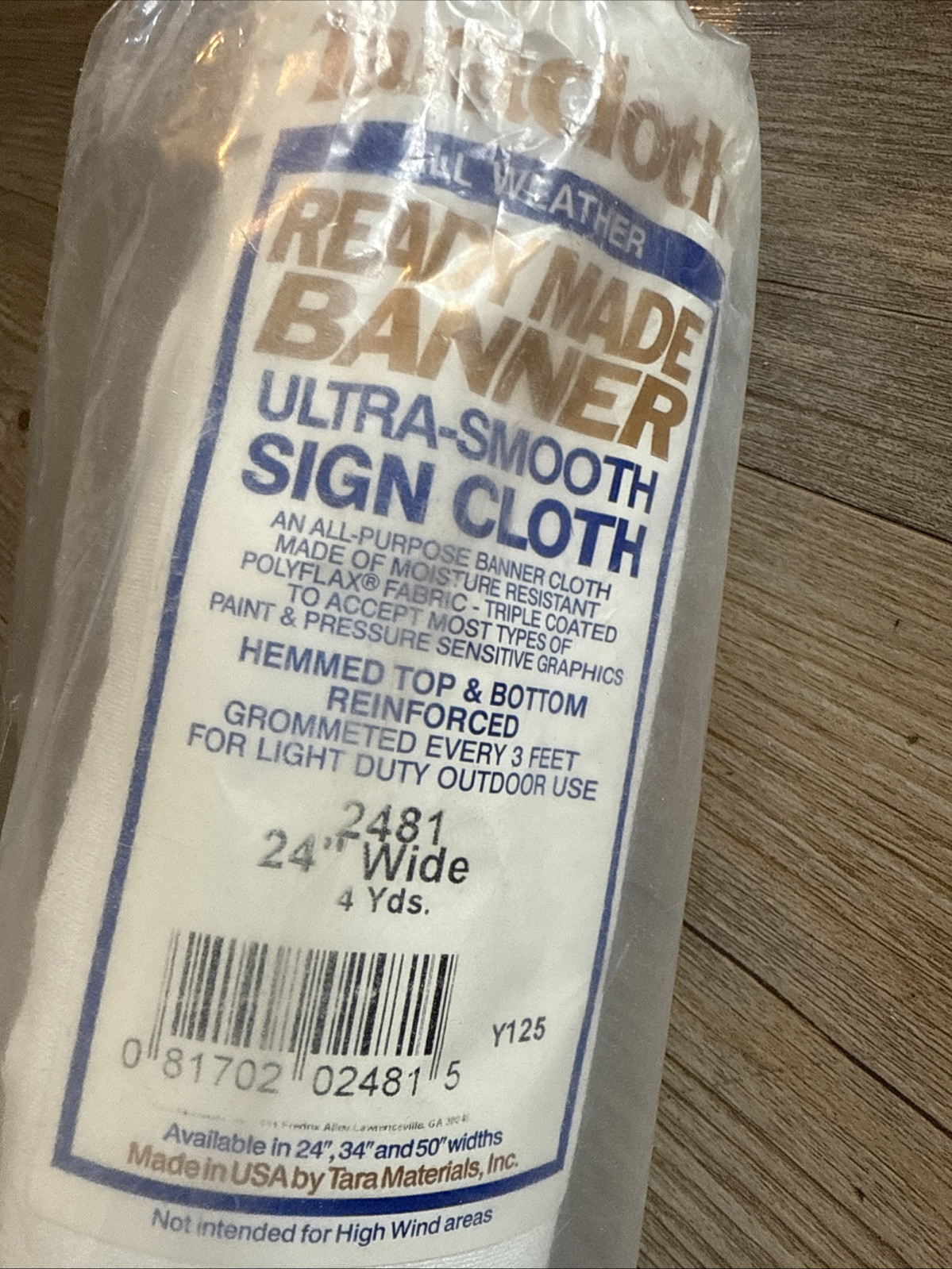 Blank Ultra Sign Heavy Duty Cloth Banner White All Weather Outdoor grommets 12’