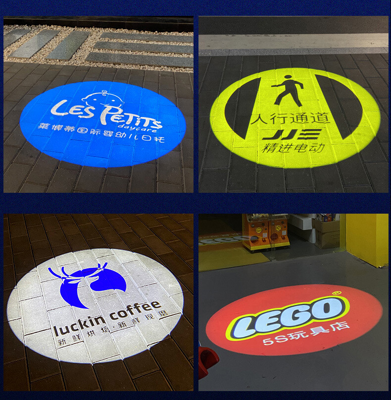 15W-50W Custom Battery Rechargeable Gobo Projector Indoor Store Logo Signs Lamp
