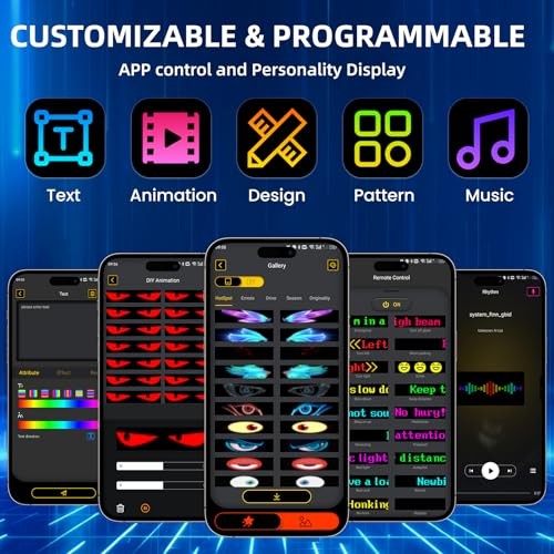 Programmable Scrolling LED Sign USB APP Control Flexible Digital Display 14.7 In