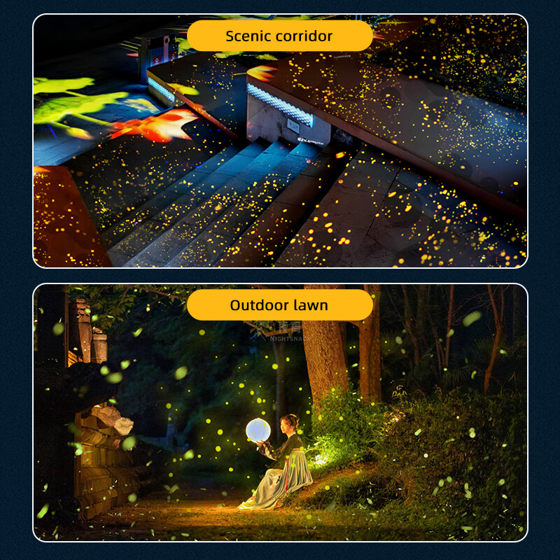 Outdoor White Laser Firefly Lamp Dynamic Projector Lights LED Spotlight 10W-30W