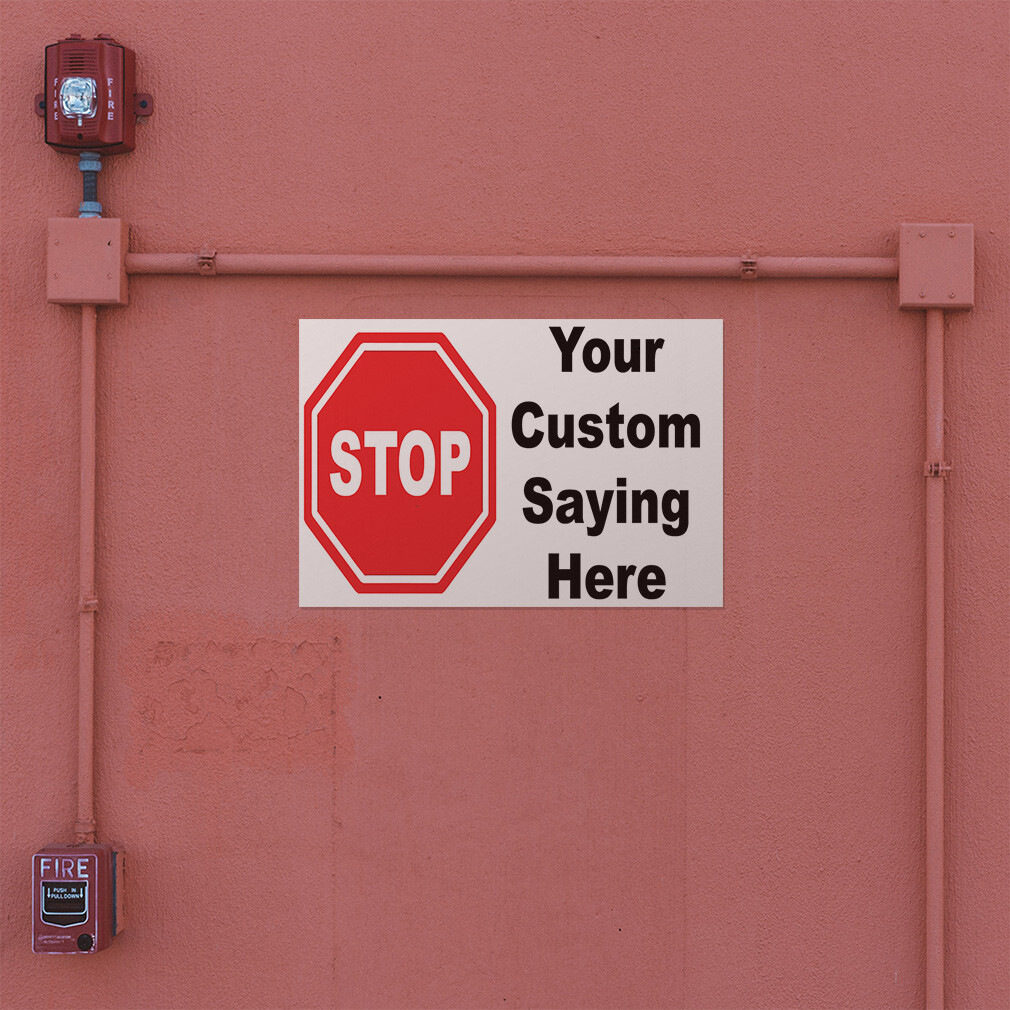 Decal Stickers Stop Your Custom Saying Here Business Vinyl Store Sign Label