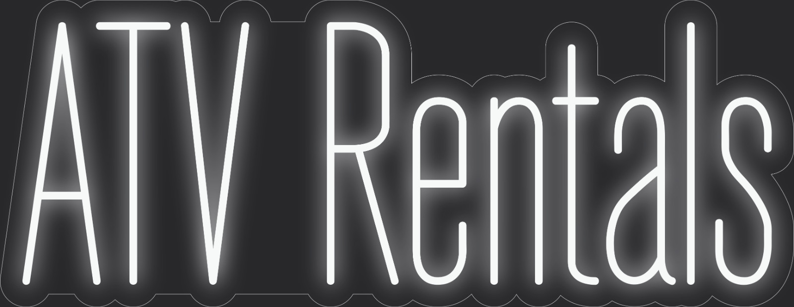 ATV rentals Neon LED Sign Business Wall Decor Lighted Store Sign 36 x 14 in.