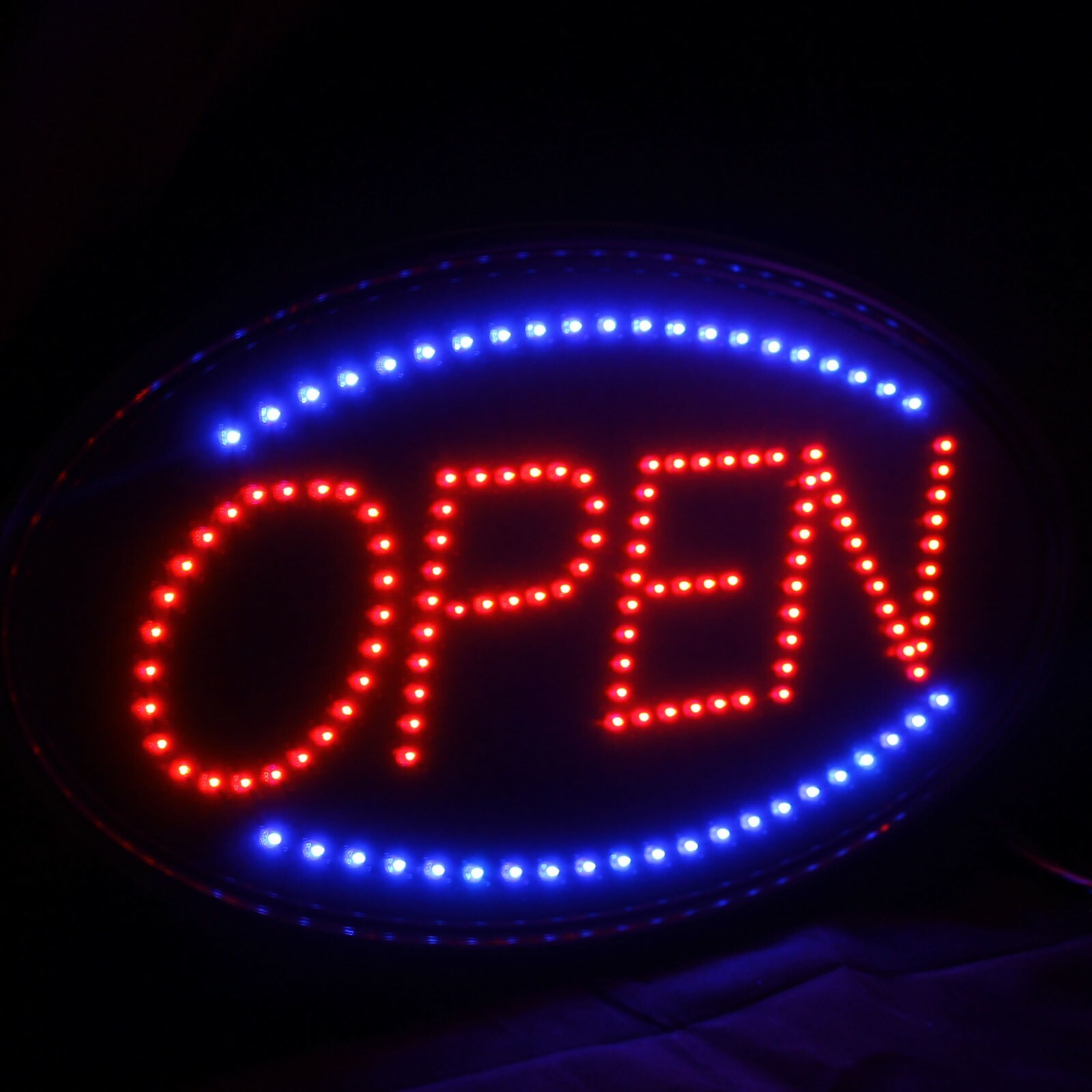Animated Motion Running LED Business OPEN Sign +On/Off Switch / Bright Light