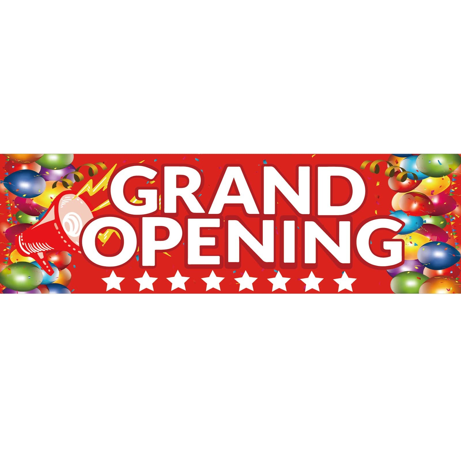 Grand Opening Banner, 3 x 10 ft New Store Grand Opening Sign and Rope, Oxford Cl