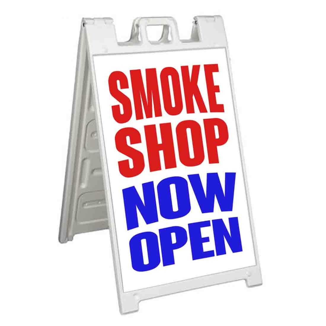 SMOKE SHOP NOW OPEN Signicade 24×36 Aframe Sidewalk Sign Banner Decal STORE VAPE