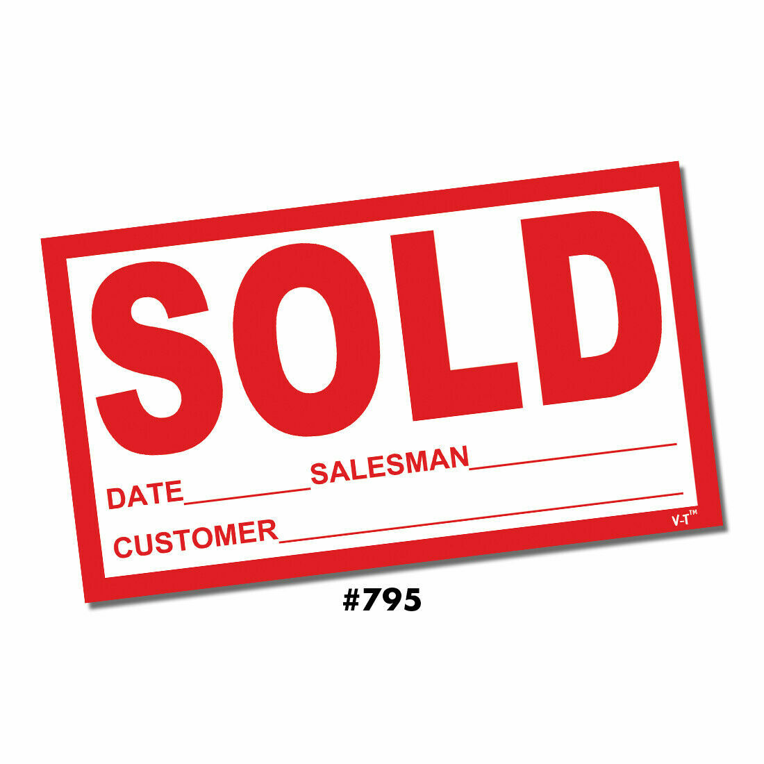 SOLD STICKERS CAR LOT AUTO DEALERSHIP WINDSHIELD GLASS VINYL RED WHITE SALES