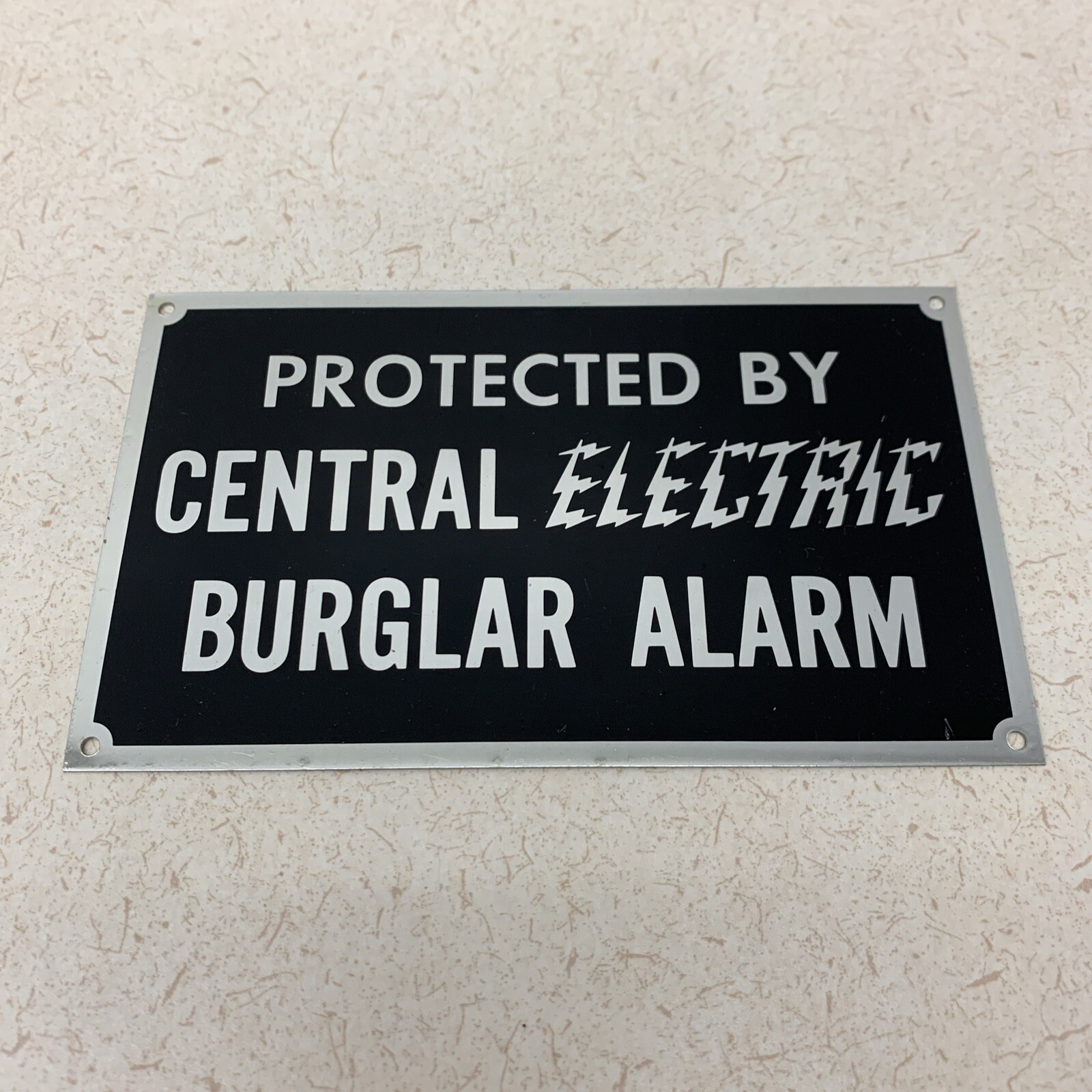 NEW METAL ALARM SECURITY SIGN CENTRAL ELECTRIC BURGLAR ALARM HOME BUSINESS