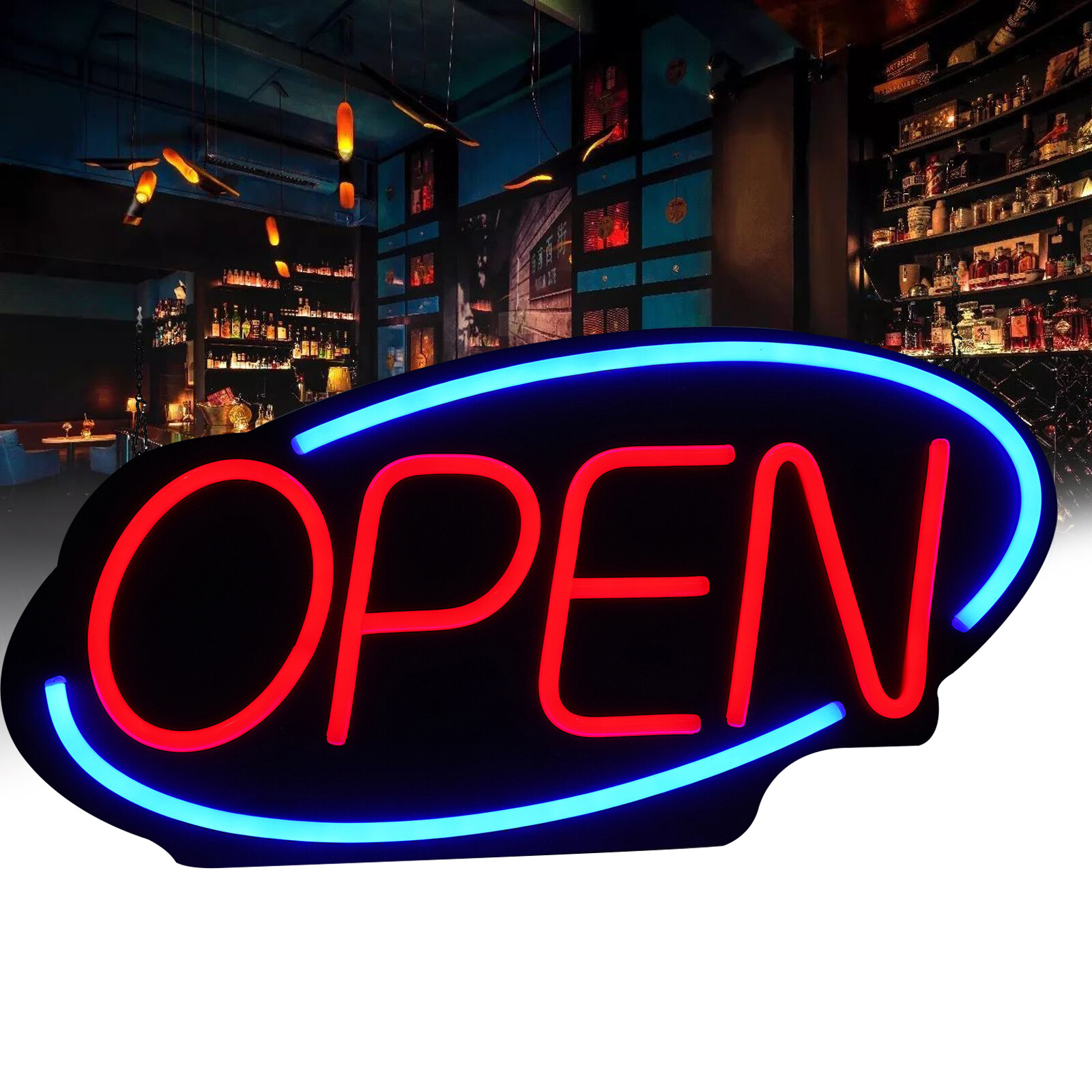 Large LED Open Sign Neon Light Bright for Restaurant Bar Pub Shop Store Business