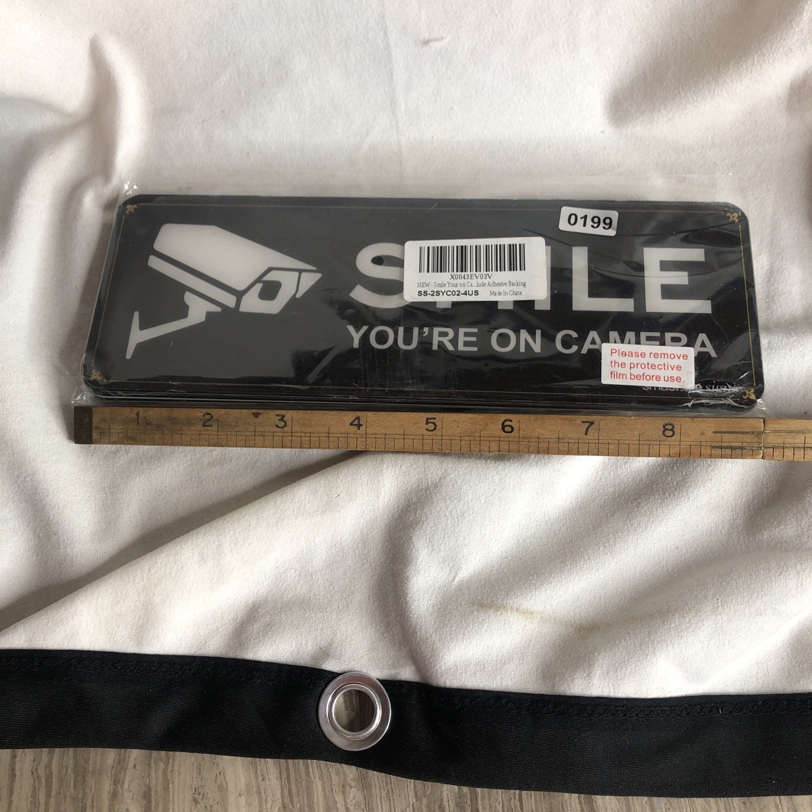 Smile Your on Camera Signs 4 Pack 9″ X 3.1″ Acrylic Camera Signs NEW!