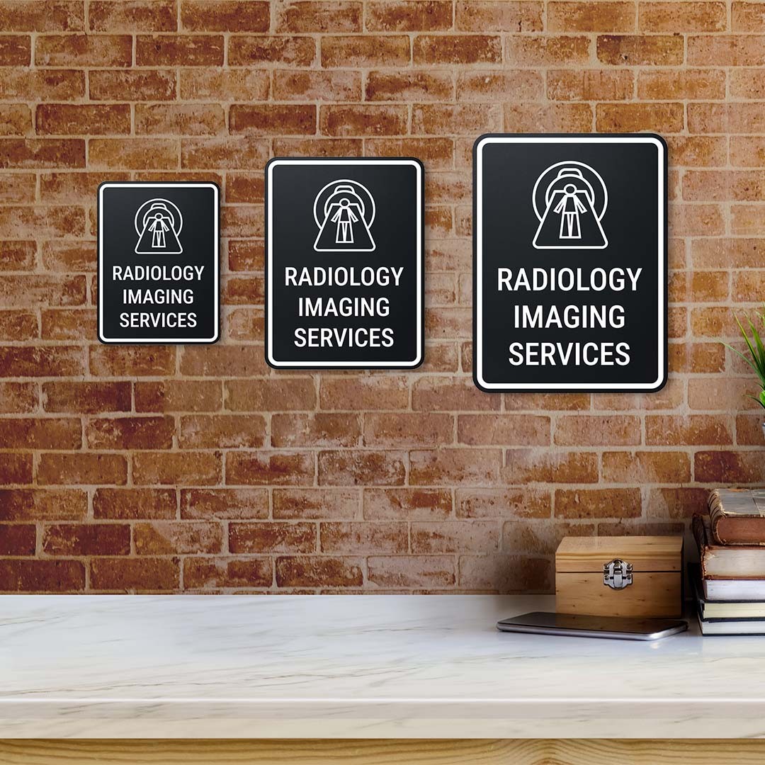 Portrait Round Plus Radiology Imaging Services Wall or Door Sign