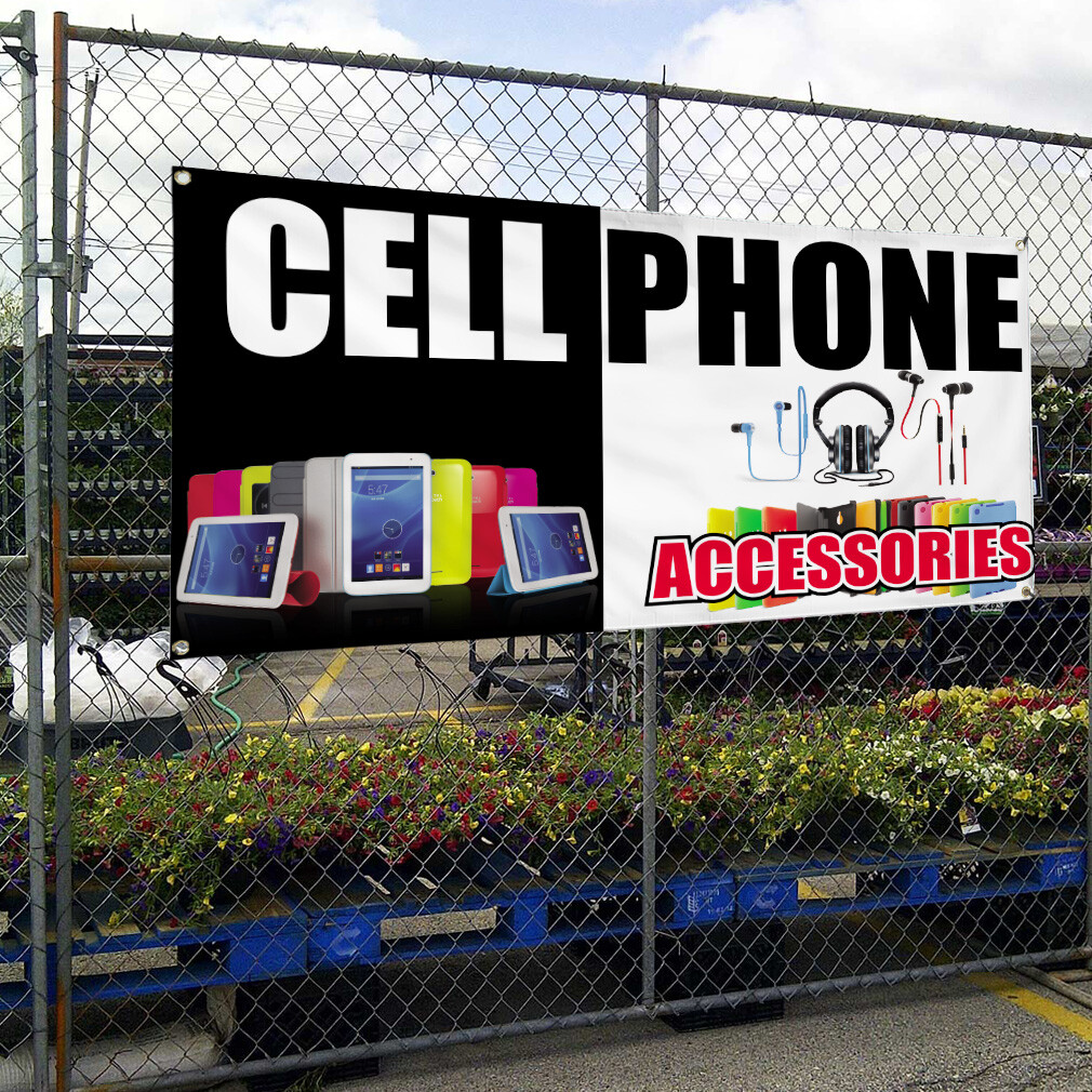 Vinyl Banner Multiple Sizes Cell Phone Accessories Business A Retail Outdoor