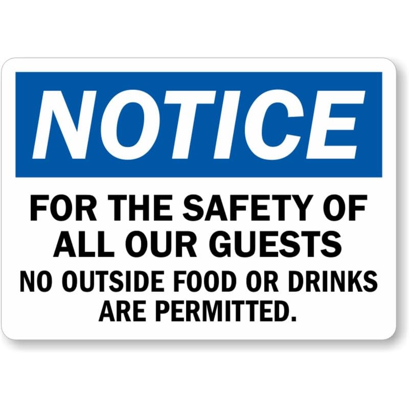 For The Safety Of All Our Guest Osha Notice Aluminum Weatherproof Sign b01703