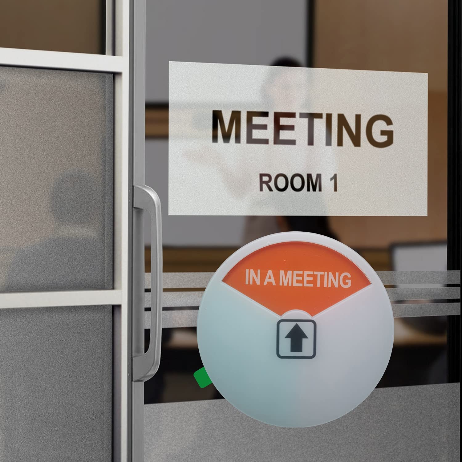 Privacy Door Sign, Welcome Come In/In a Meeting/Out of Office/Office/Conference