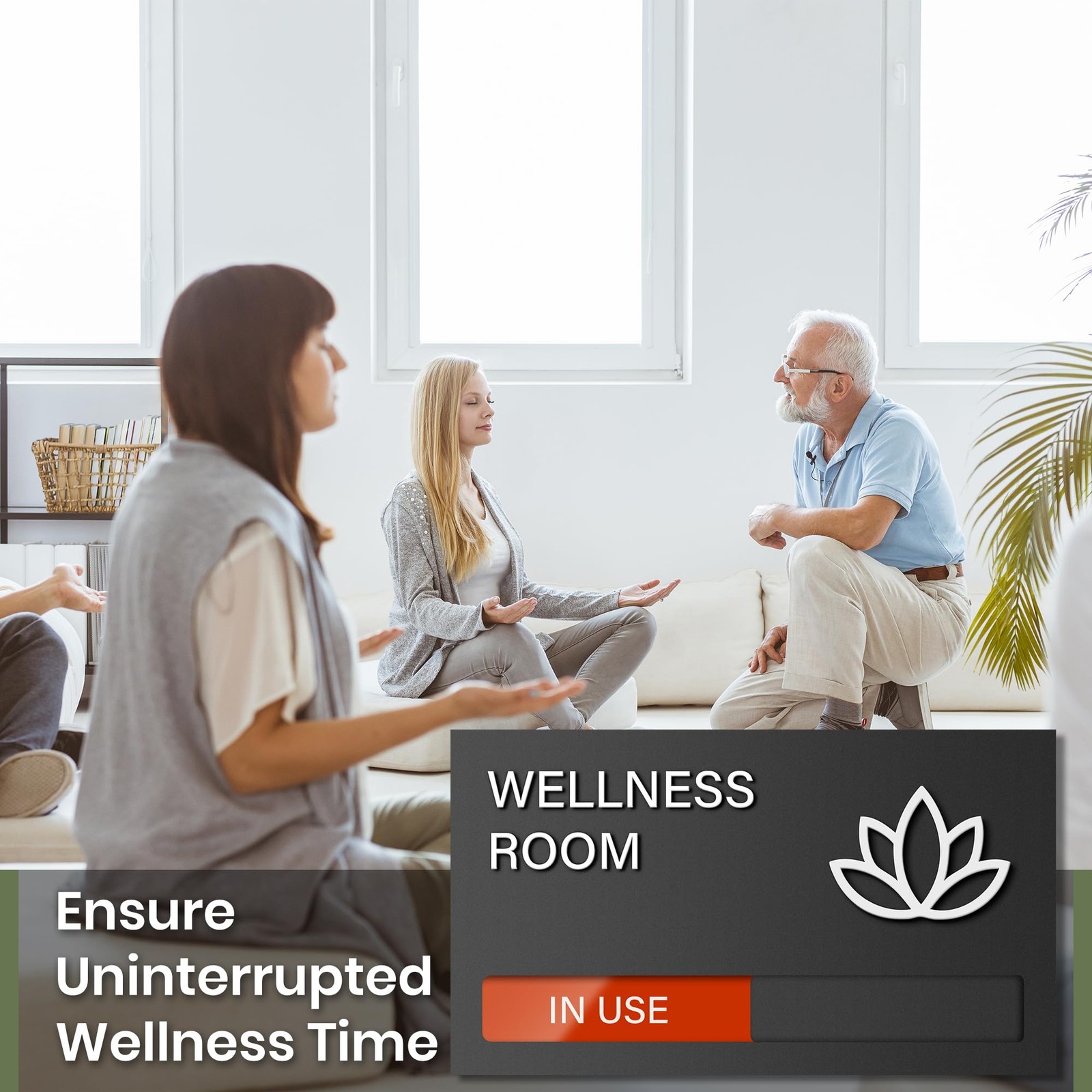 Wellness Room Sign, Do Not Disturb Office Door Signs, Available In Use Sign, …