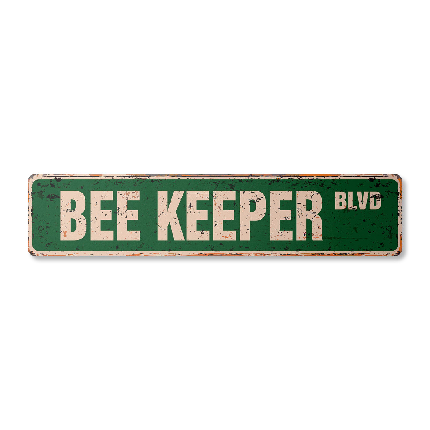 BEE KEEPER Vintage Street Sign Metal Plastic honey hive hornets honeybee