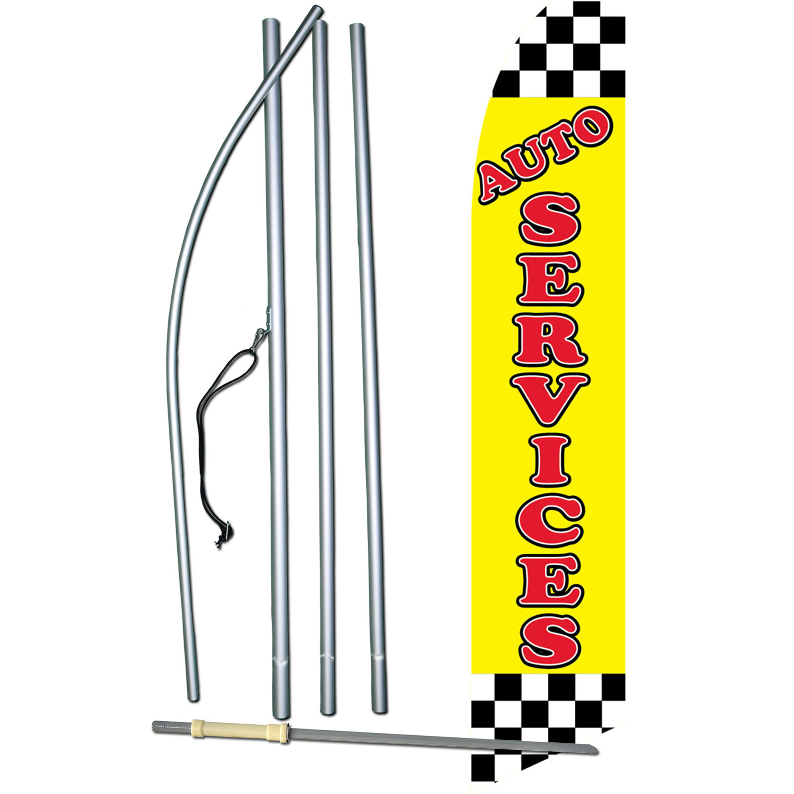 Auto Services Complete Swooper Flag Bundle